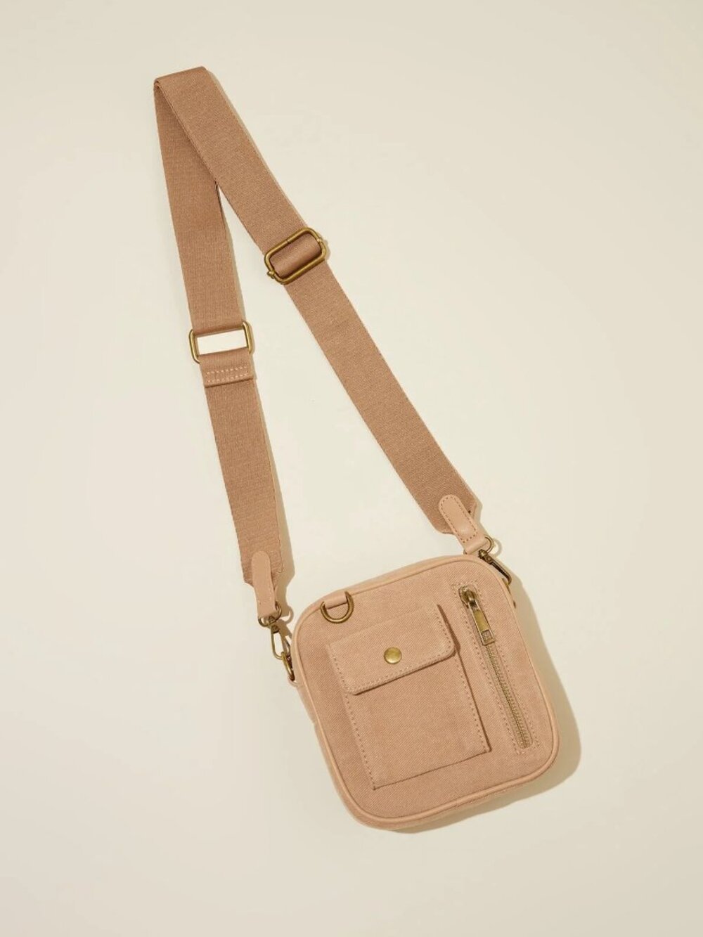 Cotton On Rubi Jordie Camera Cross Body Bag Stone Nubuck Crossbody Purse OS